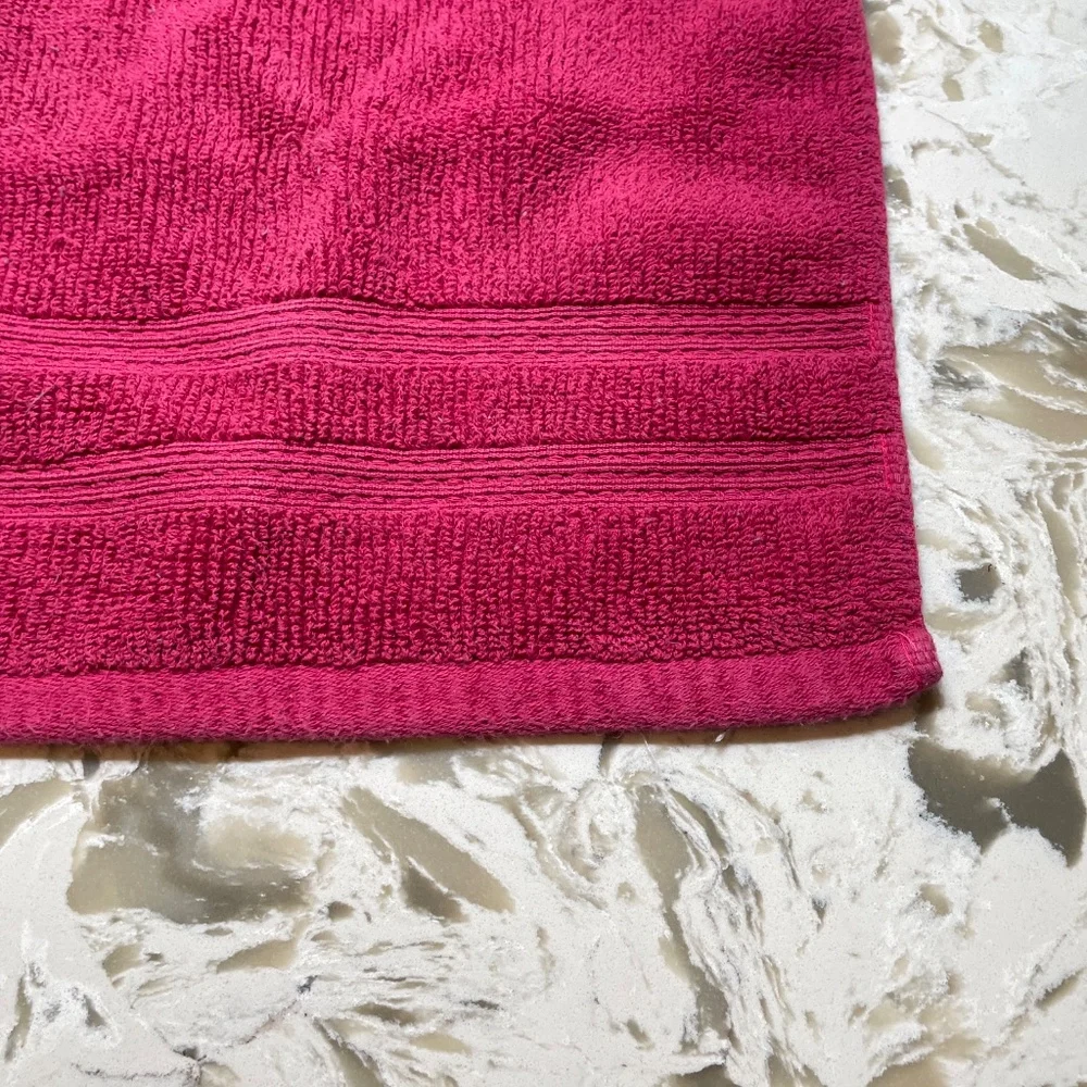 Hot pink wash cloth 6”x 6” no holes or tears